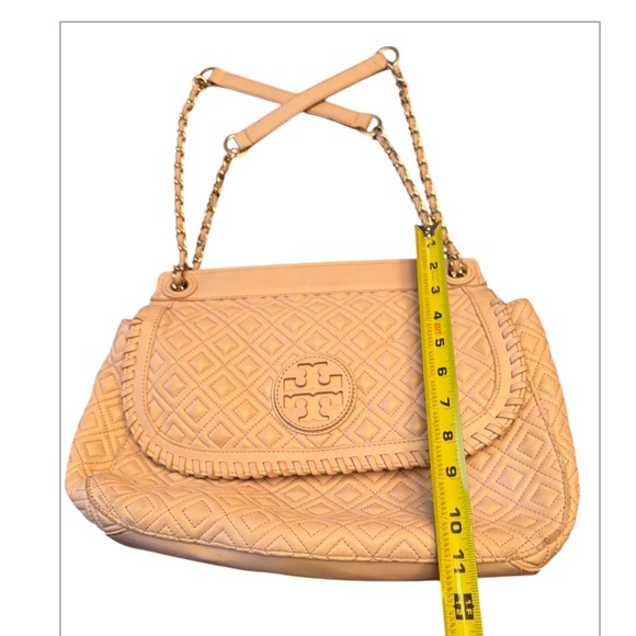 Tory Burch Quilted Leather Marion Shoulder Bag in Blush - Picture 7 of 14